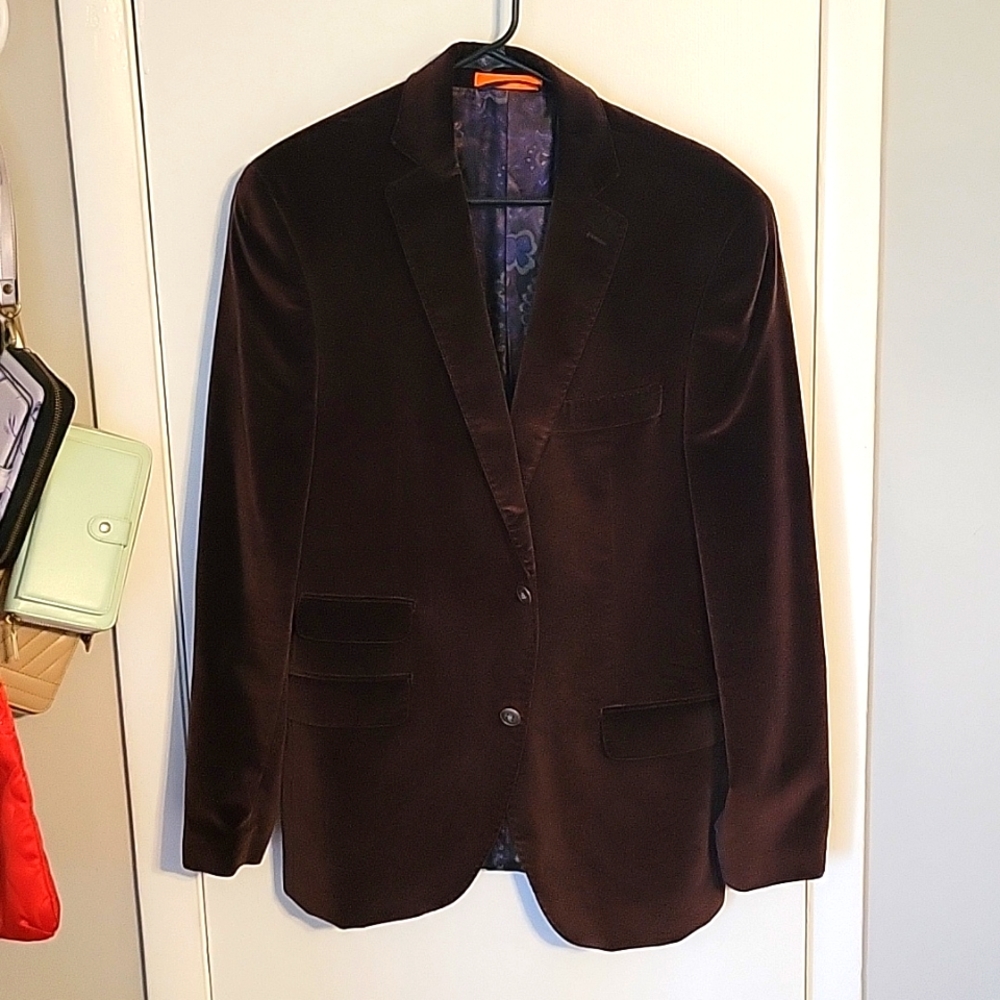 Tallia brown velvet blazer